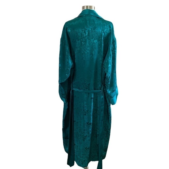 Vintage Gold Label Victoria’s Secret Emerald Green Ling Robe Size M/L - Picture 3 of 12